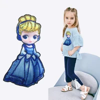 

Custom Parches Selling Led Light Girl Doll Aplicacione Aplique de Lentejuelas Sirenas Para Ropa Reversible Comisetas Blusas