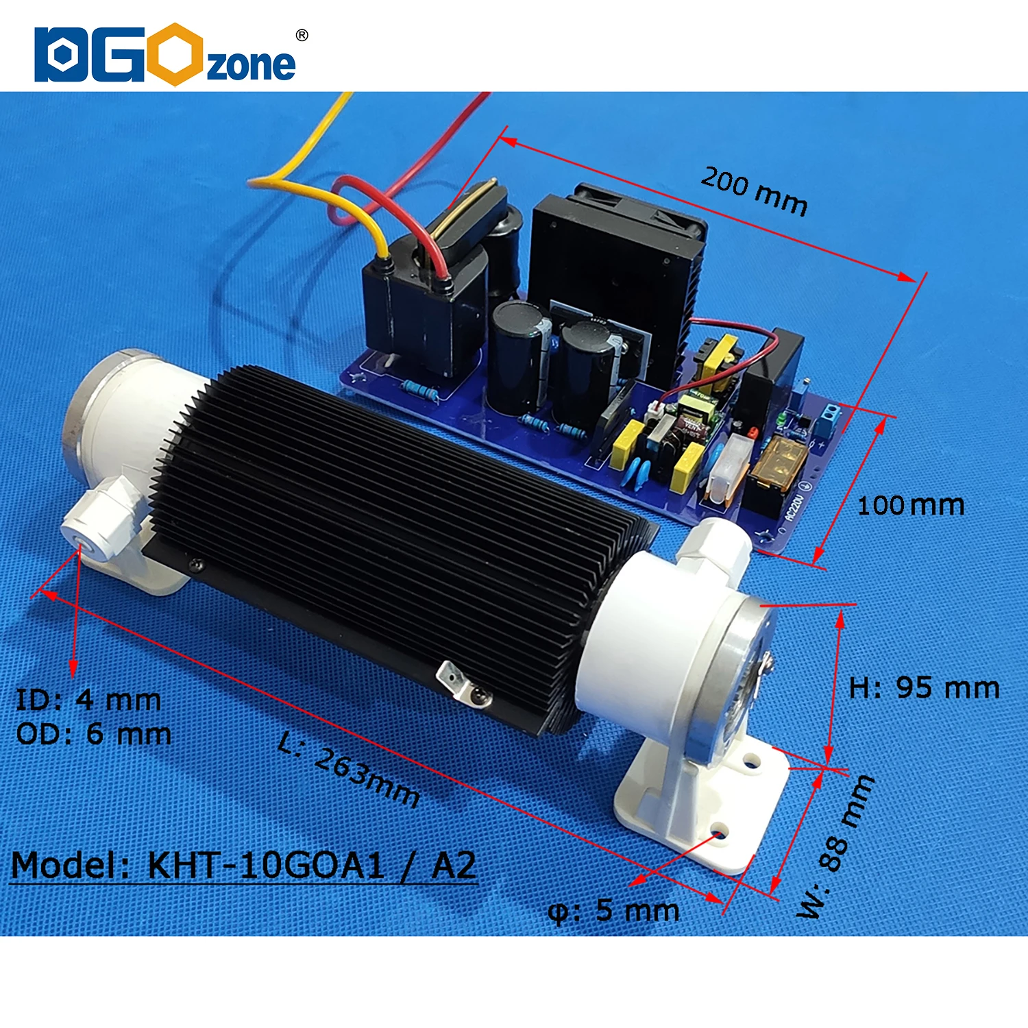 
10g/h air cooling ceramic tube ozone generator cell, ozonator for water treatment(Manufacturer) 