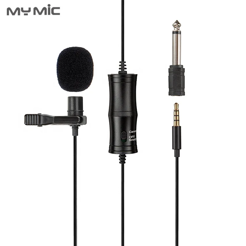 

MY MIC ATN5 professional mic omnidirectional mini lavalier clip microphone lapel with 6m cable for cellphone camera