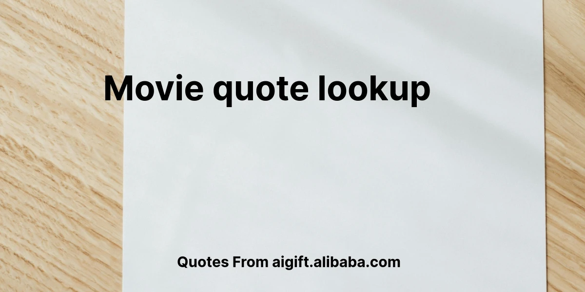 movie quote lookup