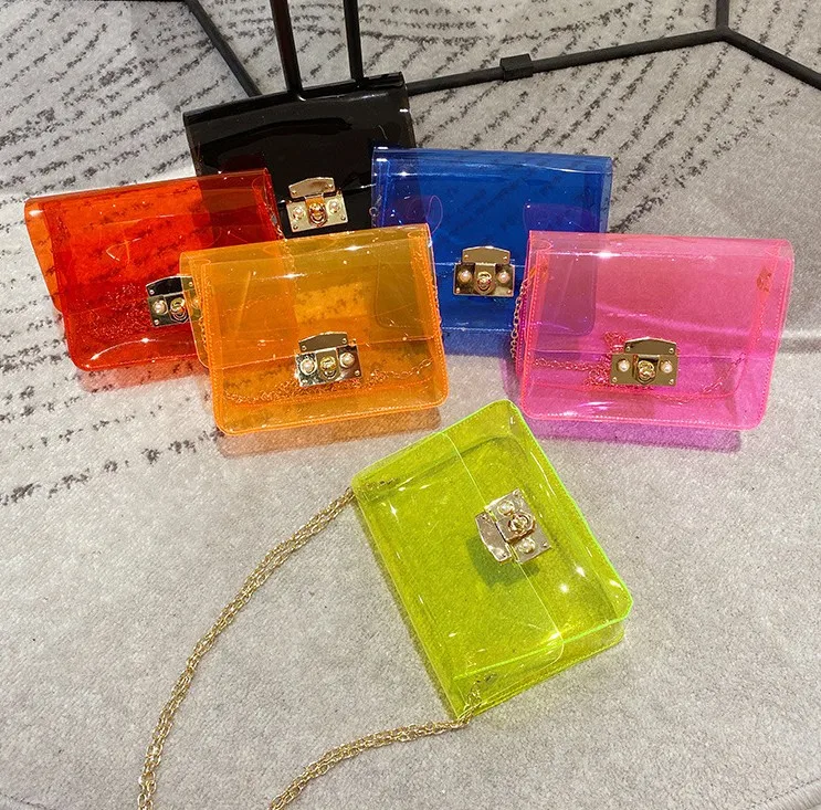 

Waterproof PVC Transparent Candy Shoulder Mini Chain Bag