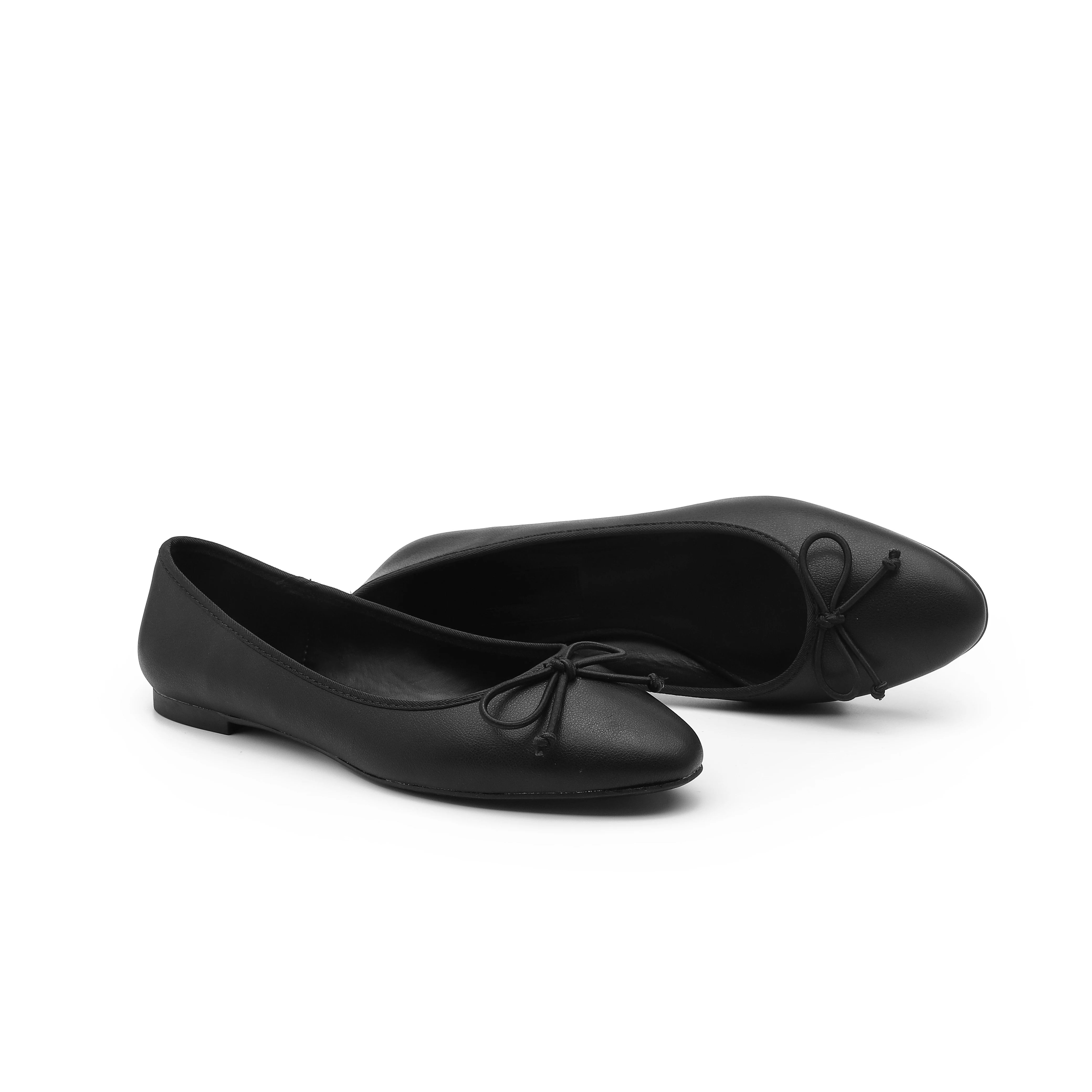 

1 Pair Women's Casual Slip on Bow Ballet Flats, Black