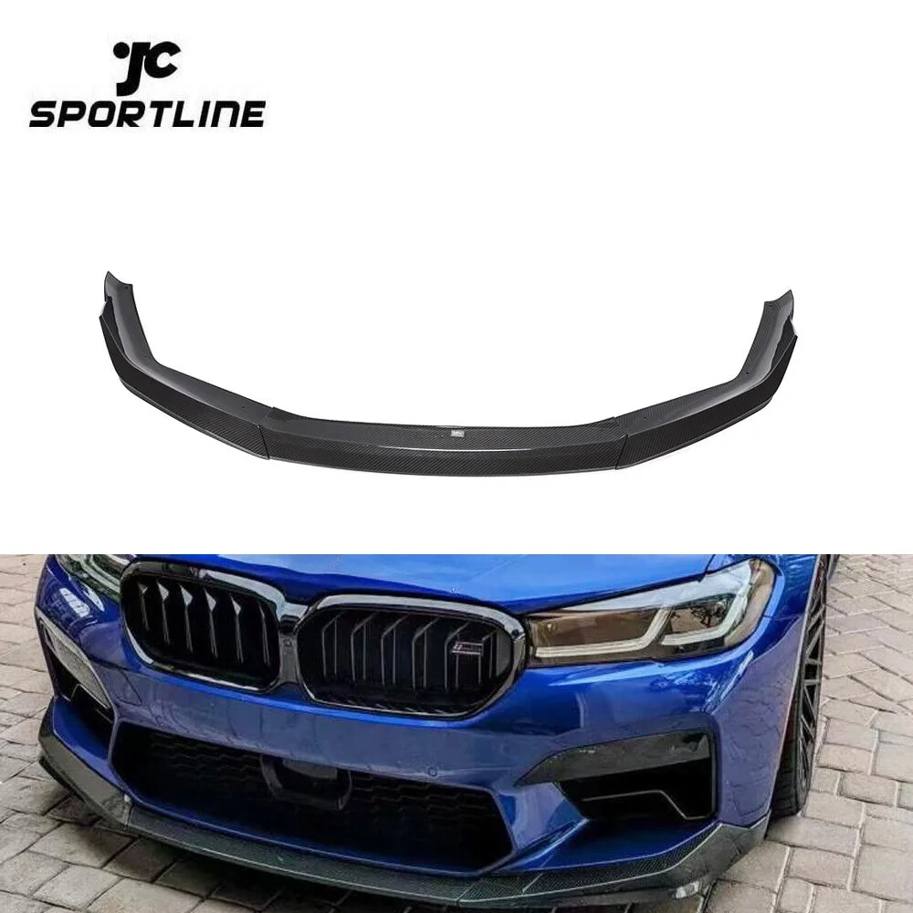 

3PCS/SET Style Dry Carbon Fiber F90 M5 LCI Front Splitter Lips for BMW M5 LCI Competition Sedan 4-Door 2021