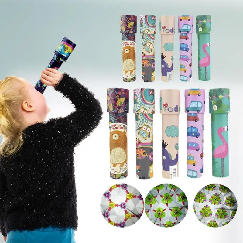 
Custom Children Autism Kids Puzzle Kaleidoscope Rotating Magic Colorful World Toy 