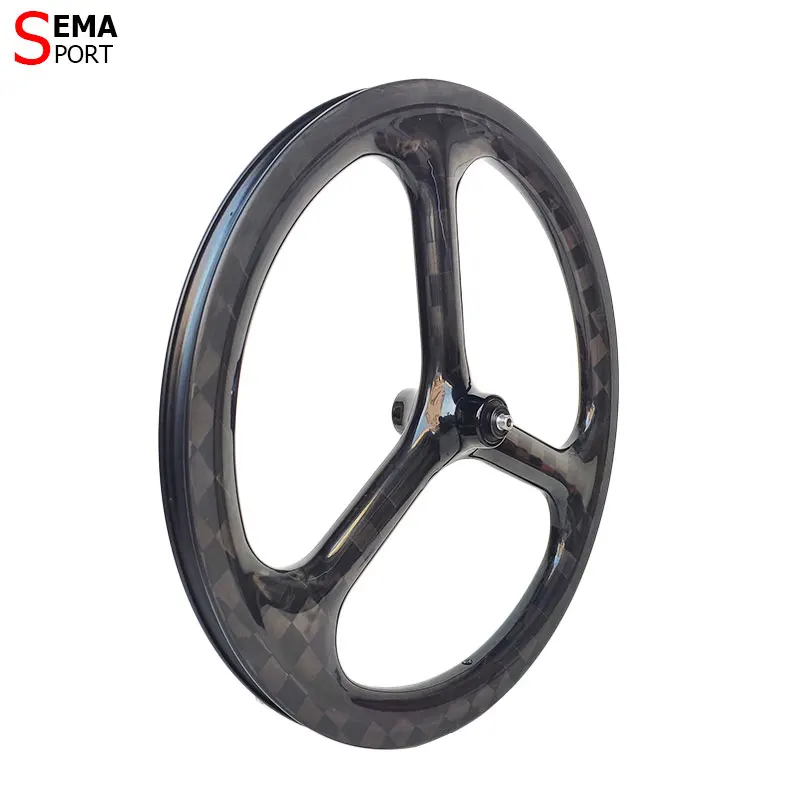 
16inch 349 brompton bicycle parts light weight carbon rim 3spoke hubsmith 38mm 3xity fnhon trispoke wheel 