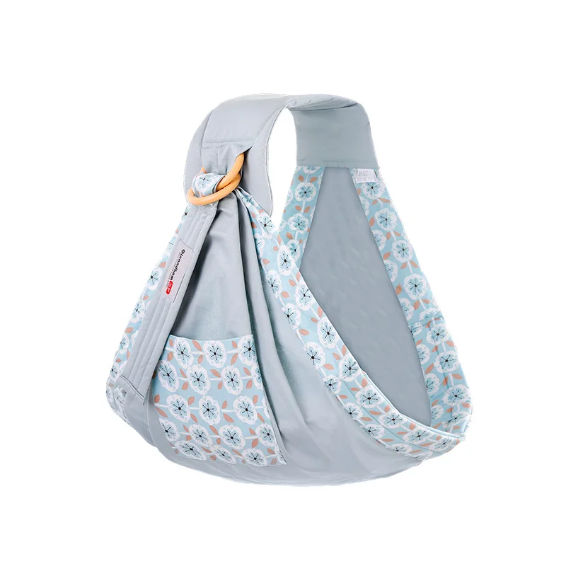 

wholesale Aqua green lace pattern close skin cotton baby wrap carrier organic cotton ergonomic wrap carrier sling, Printed color