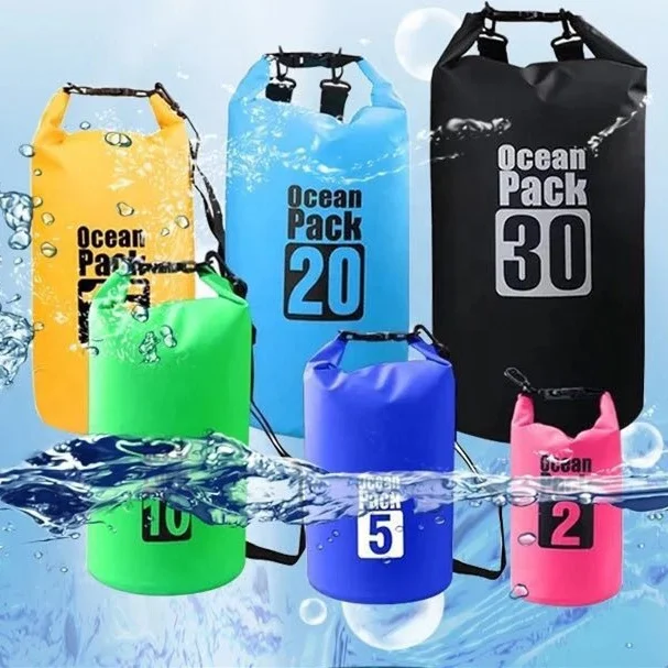 

PVC Tarpaulin waterproof outdoor dry bag for boating surfing swimming hiking, Many