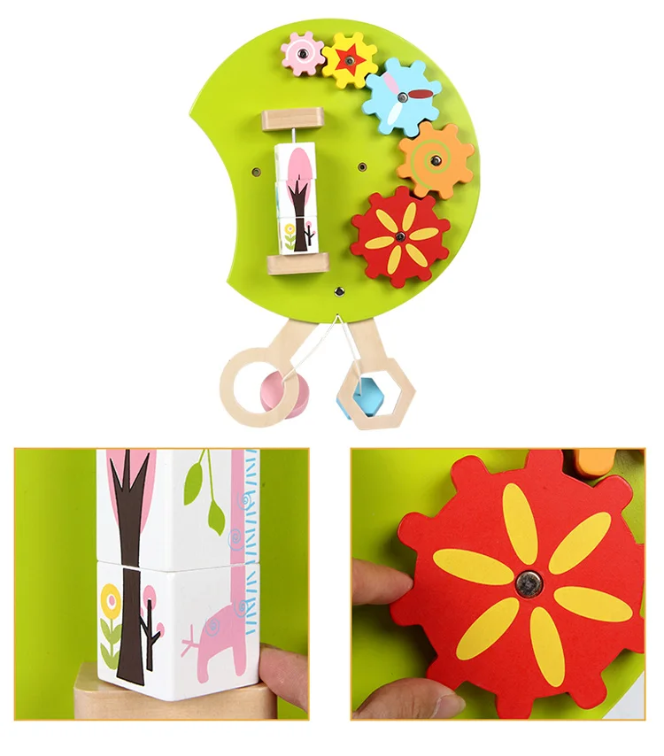 promotion customized  kids montessori toys multifunctional wall mounted educational toys