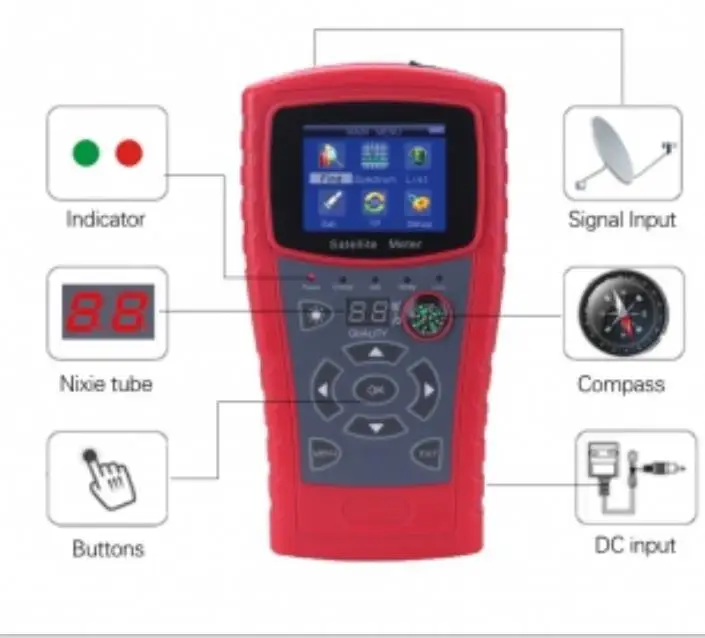 

GECEN digital satellite signal finder meter hd satellite finder prices, Selectable