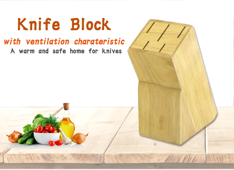 Rubber Wood and  Pine  Wood 5pcs Set Wooden Block with Ventilation Characteristic