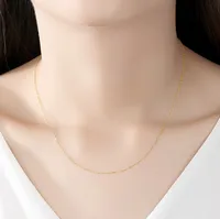 

Pure Gold Jewely 14K Solid Gold Necklace Choke Chains for Women