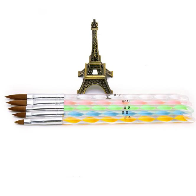 

Aokitec Acrylic Rod Crystal Pen 3D Screw Rod Carved Pen Nail Beauty Art Brush Set