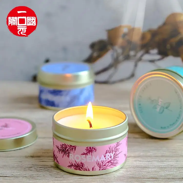 

One dollar wholesale nature aromatherapy scented candles jar gift with box