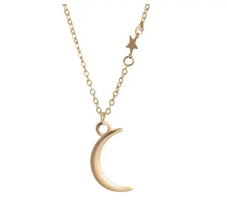 

New Products silver Gold Plated Star Moon Layer Boho Necklace, Gold,silver,black