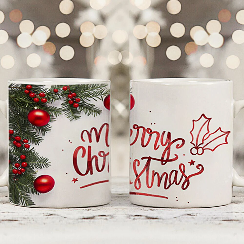 

XS ltd. Great Quality Funny Color Changing Mugs Magic Cute Christmasy Mug, Blank