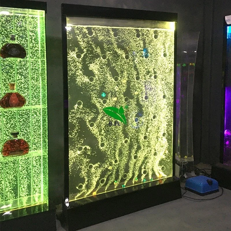 

Modern led 16 color changing fountain partition water bubble wall, 16 colors changing