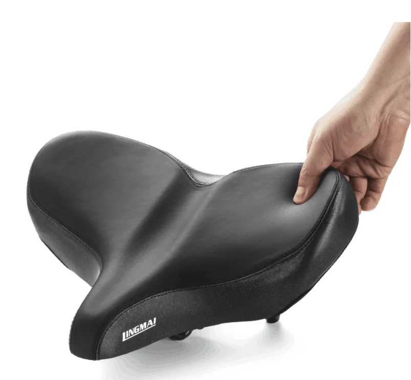 

Hot Selling And Comfortable Shockproof Bicycle Saddle Seat For Mountain Soft Leather Cushion Special Bike Saddle, White