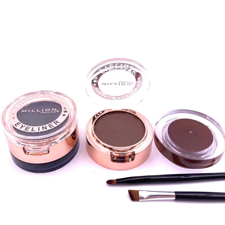 

Wholesale Eye Makeup Cosmetics 2 in 1 Waterproof Long Lasting Eyeliner Powder Fashion Eyebrow Cream