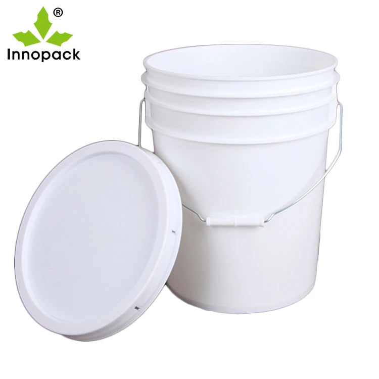 Empty 5 Gallon Plastic Paint Buckets 20 Liter Un Plastic Pail For Sale