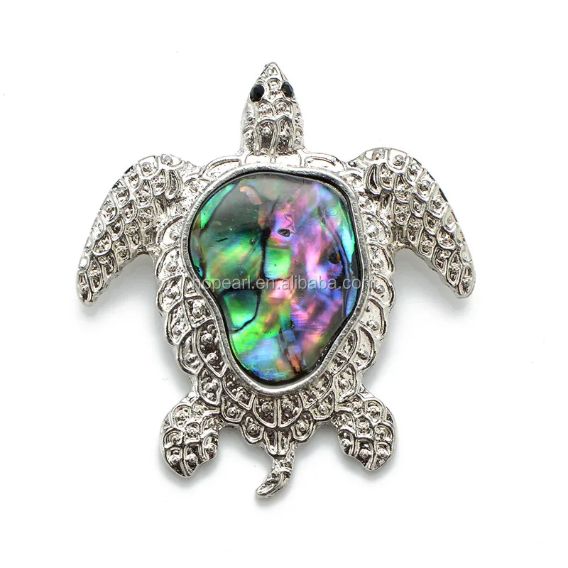 

MOP22 Turtle Abalone Shell Pendant Ocean Themed Jewellery made with Real Paua Shell
