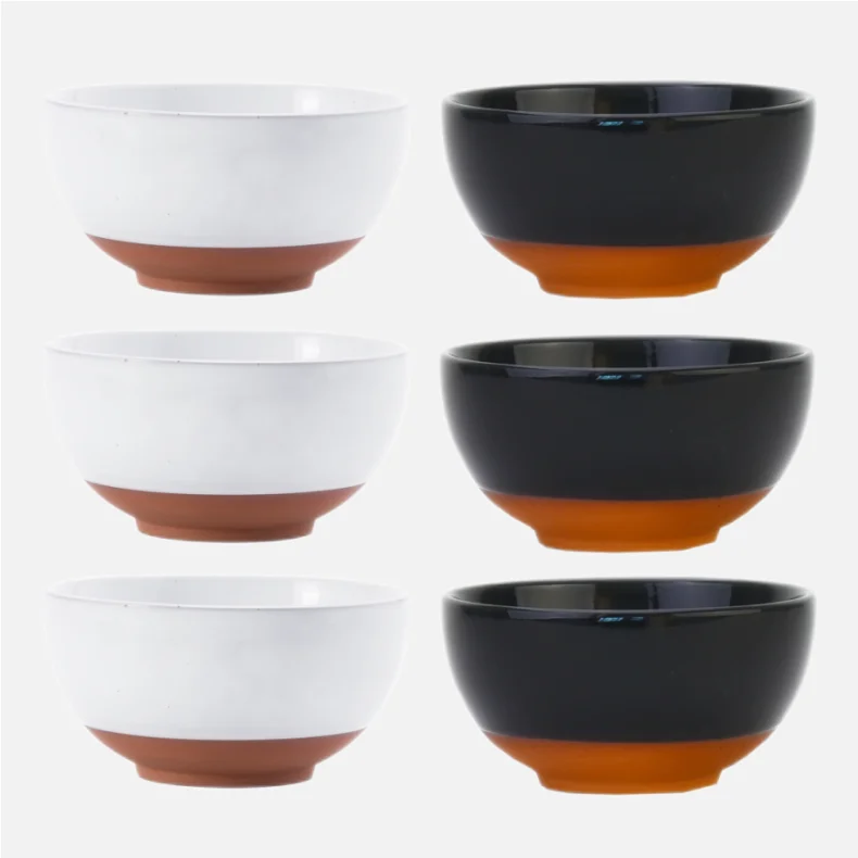 

5'' Ceramic Bowls Terracotta Tableware Set of 6 - Ceramic Snacks Cereal Soup Bowls