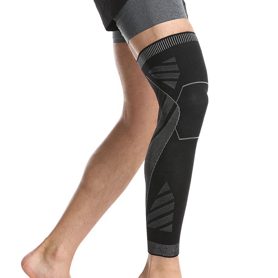 

Miket Men and Women Leg Knee Support Long Compression Knee Sleeve Sports Knee Protector, Black