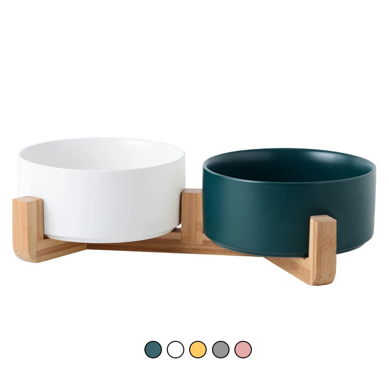 

Ceramic Double Pet Feeder Cat Puppy Feeder Product Supplies Dog Food Bowls, Chosen