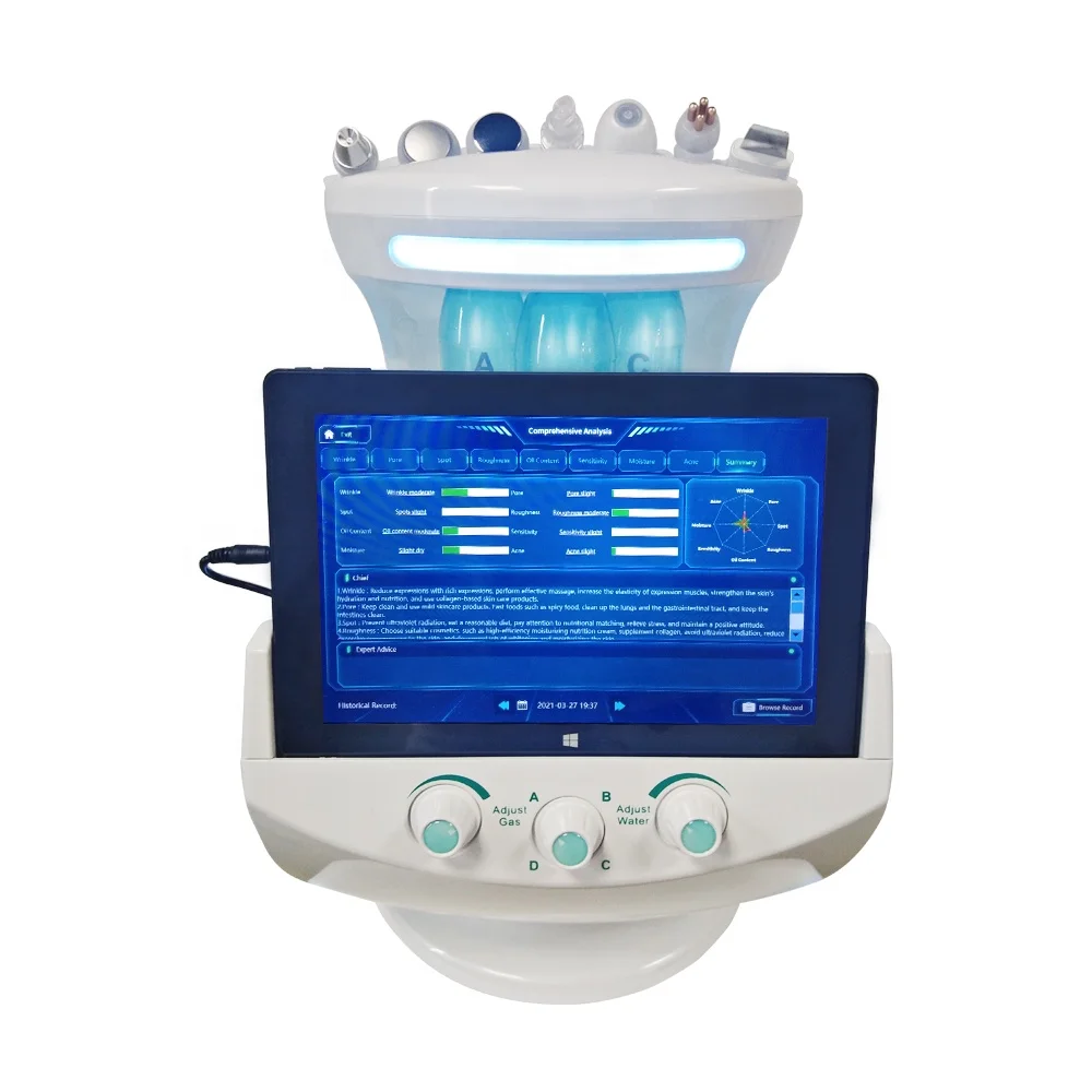 

QTS beauty salon equipment Smart Ice Blue Oxygen Hydrofacials Water skin analyzer machine facial Hydra Dermabrasion Machine