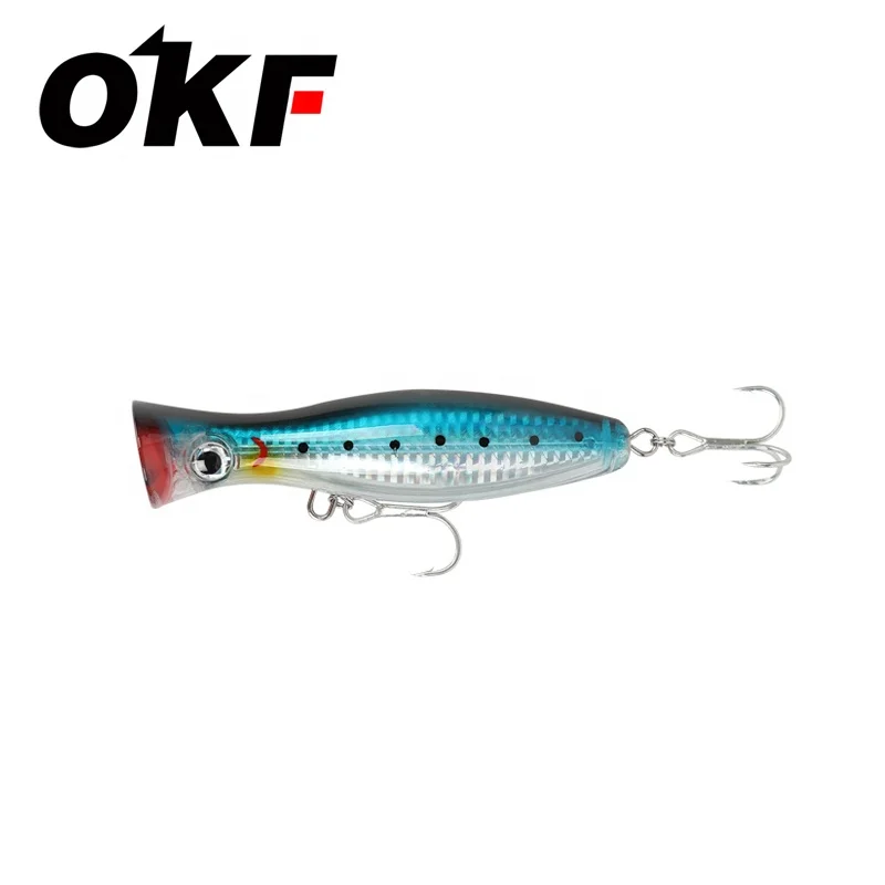 

AHHP 120mm 43g Fishing Lures Bait Popper Lure Hard Artificial Bass Wobblers P018, 8 colors