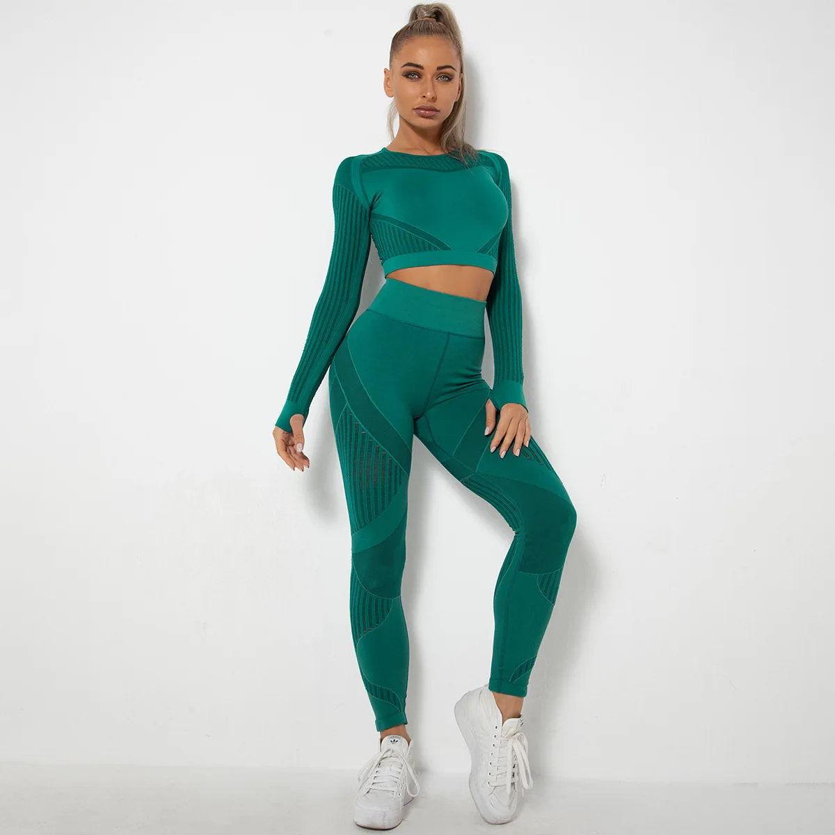 

Women 3 Piece Pants Sets Sweat Suits Gym Clothing Workout Clothing Seamless Sets Women Fitness Sport Yoga Sets Fitness Women