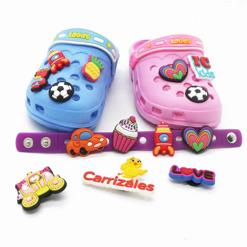 

Wholesale custom 3d soft rubber croc shoe charm shoe lace charms for shoe accessories, Customized