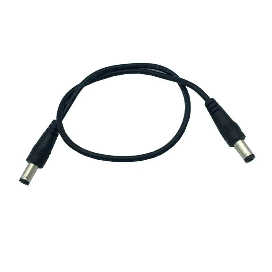 

DC 5.5x2.1 Extension Power Cable Wire 0.35M Male To Male Connector 5.5*2.1 Cable 5.5*2.1 M/M Cord Black 35cm