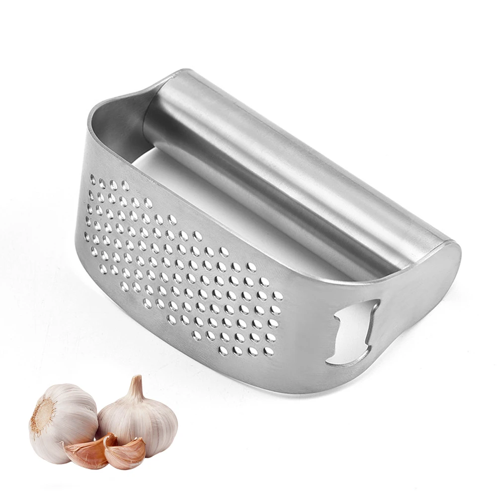 

Hot Selling Kitchen Gadgets 304 Stainless Steel Manual Garlic Press Rocker Easy To Clean OEM ODM Accept, Accpect customized color