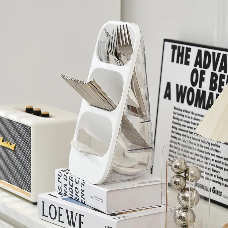 3 Layers Tableware Plastic Chopsticks Storage Chopsticks Spoon Cutleries Holder Multi-functional Drain Rack