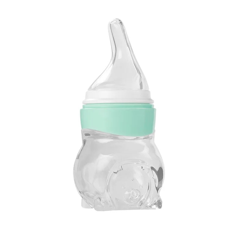 

Wholesale BPA Free Baby Squeeze Food Feeder Baby Feeding Bottle Spoon, Pink/green