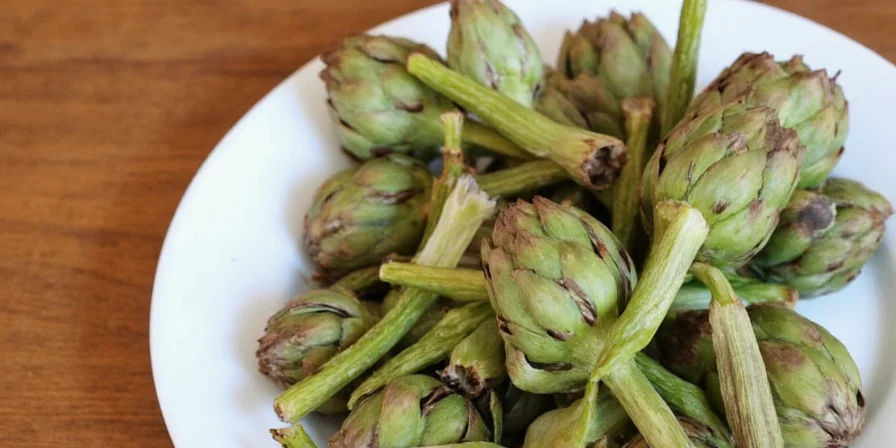 Fresh artichokes ready to cook