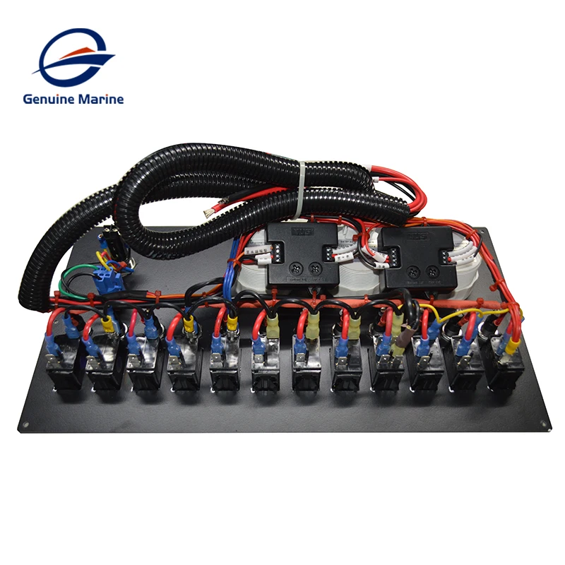 Waterproof Custom Switch Panel With Voltmeter Water Gauge For Marine