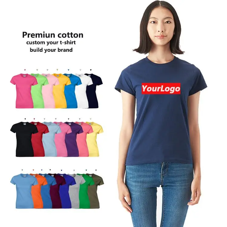 

High Quality Cotton Custom Tee-Shirt Homme Ladies White T Shirt Women's T-Shirts