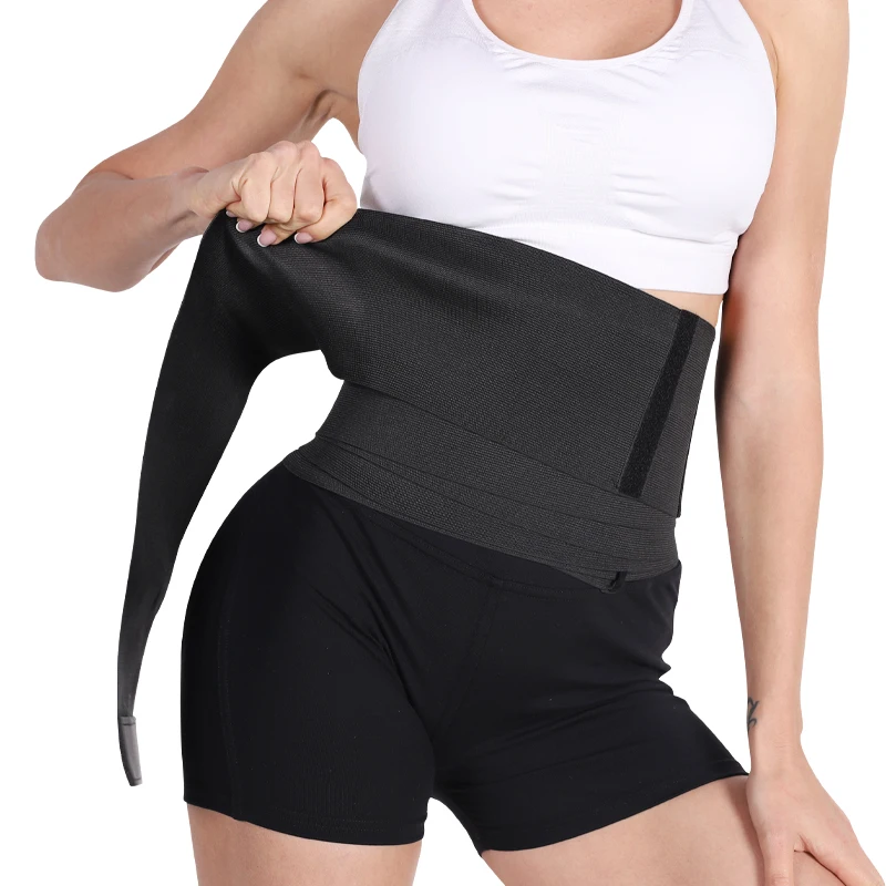 

Custom Women Shaper Shapewear Slimming Belts Tummy Trimmer Bandage Tummy Waist Trainer Waist Wrap, Black