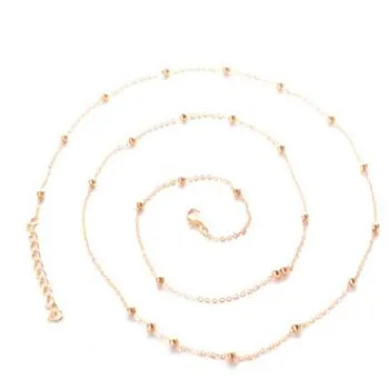 

2019 Fashion Sexy Gold/Silver Simple Beads Waist Chain For Women Summer Beach Body Chain Ornament Jewelry Accessary