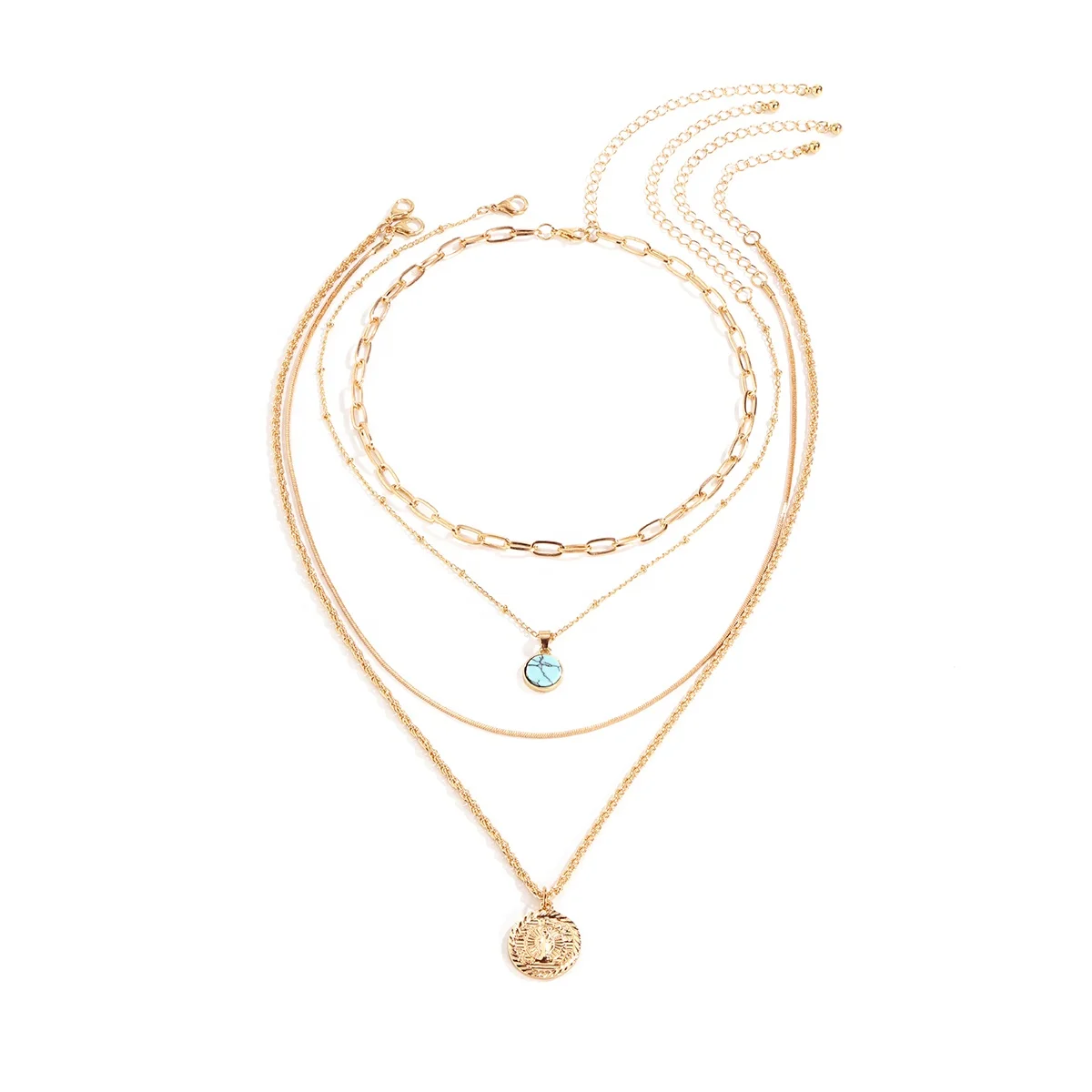 

Retro Multi Layered Personalized Handmade Cross Chain Necklace