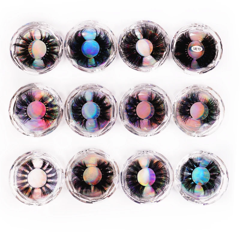 

25mm mink eyelashes custom package 3d false mink eyelashes full strip individual eyelash mink