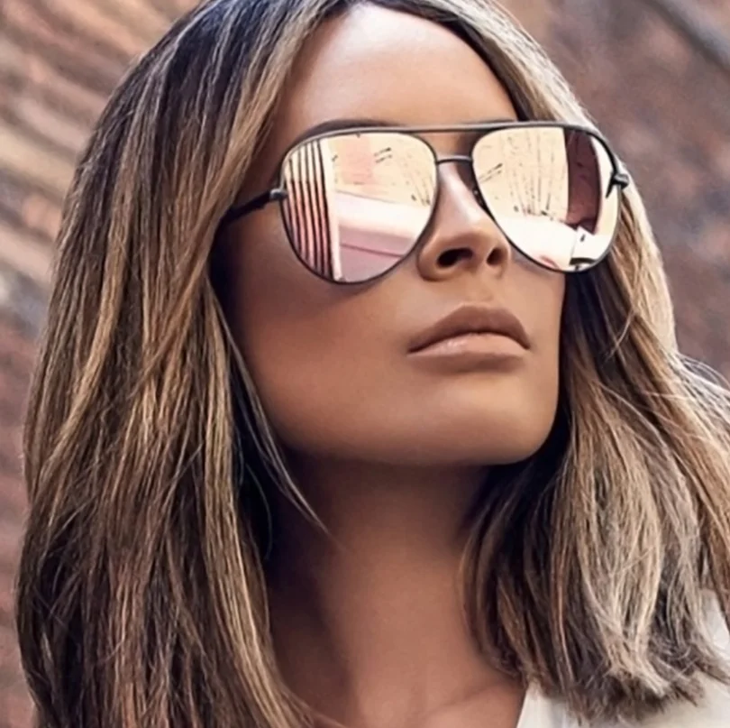 

Fashion Sunglasses Newest Vintage Rivet Metal Frame Ladies Polit Shades Aviation Women Men Sun Glasses 2021