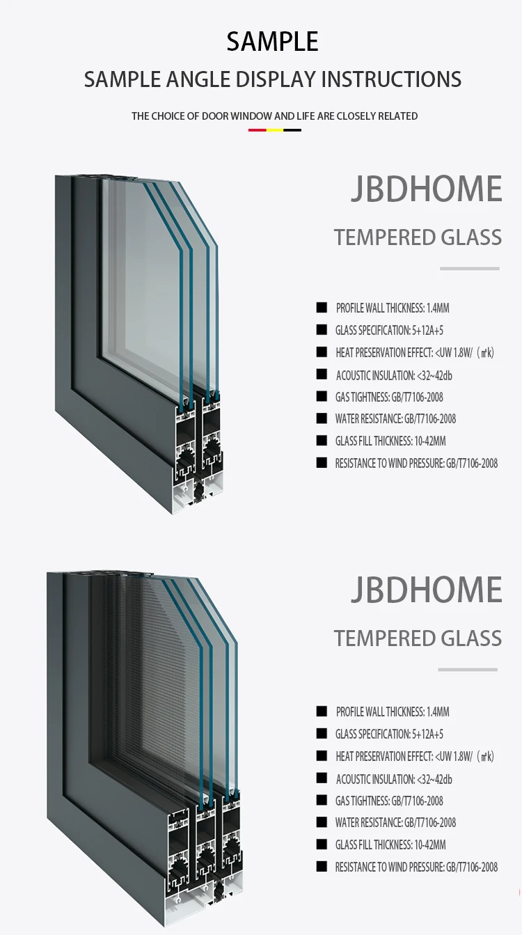 Powder Coated Finished Aluminum Reflective Glass Sliding Windows With Stainless Steel Fly Screen