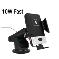 

Quick Charge Infrared Charging Holder 10w Mount automatic Fast Mobile Phone Qi Car Wireless Charger