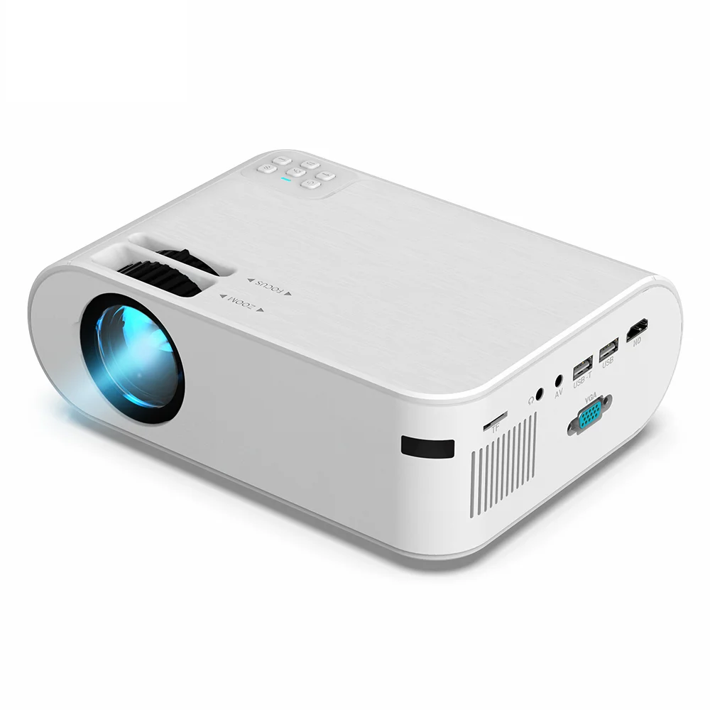 

DropShipping P62 Projector 4000 Lumens Basic Version LCD Mini Moive Projectors For Portable Home Projector, White