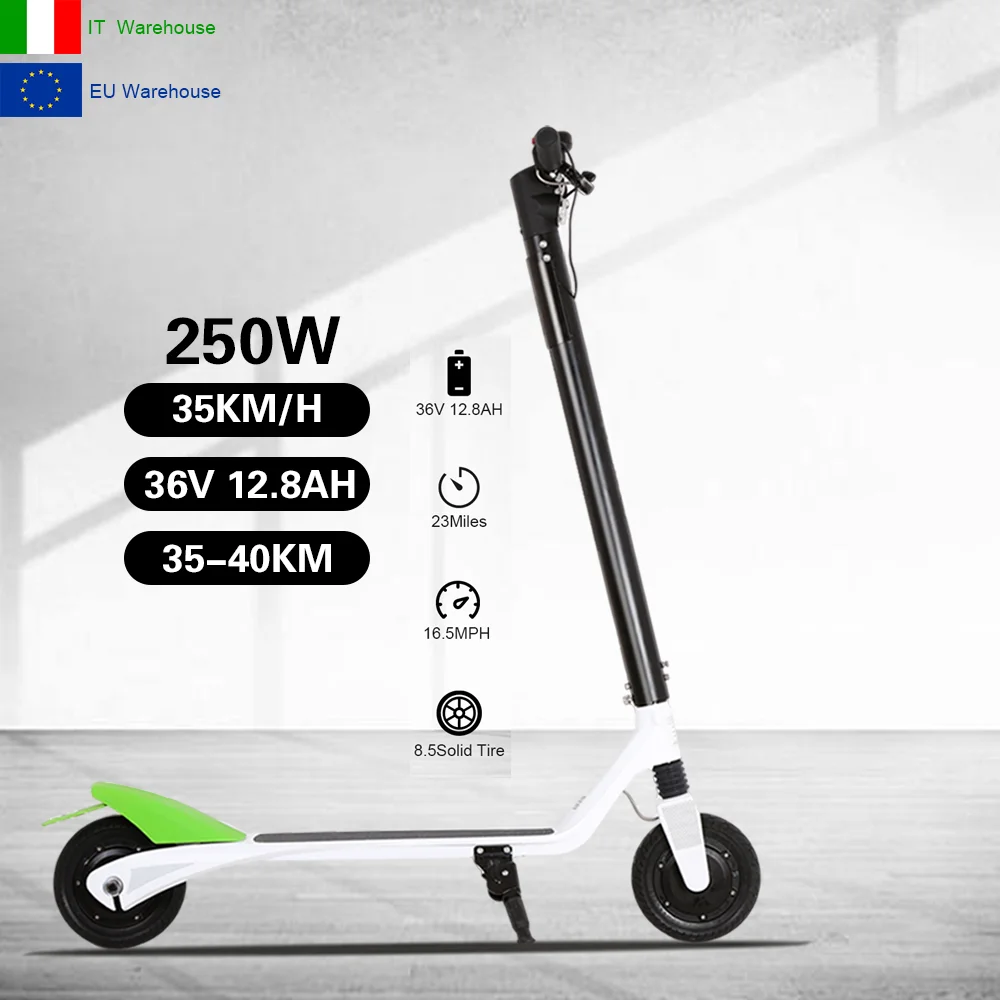 

ES2 36V 12.8Ah Long Mileage Electric Scooters Trotinette Electrique With 8.5 Inch Tires Urban Road Electric Scooter For Adults
