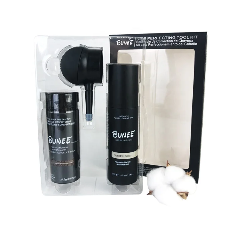 

OEM Bulk Hair Loss Solution Treatment Holding Spray Applicator Topik Keratin Building Fibers Powder Kit, Customized