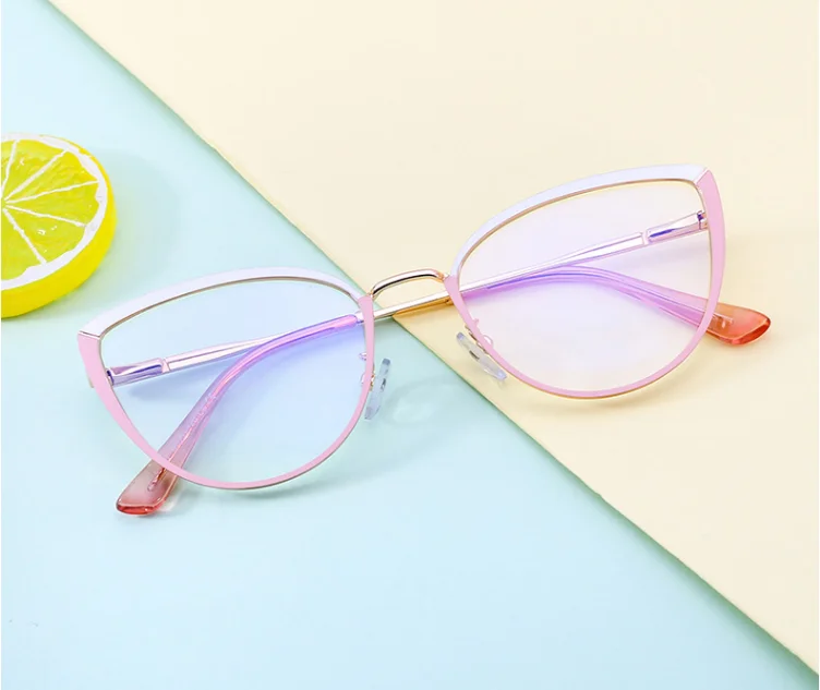 

Fashion Cat Eye Design anti Blue Light Blocking Metal Optical Eyeglasses Frame