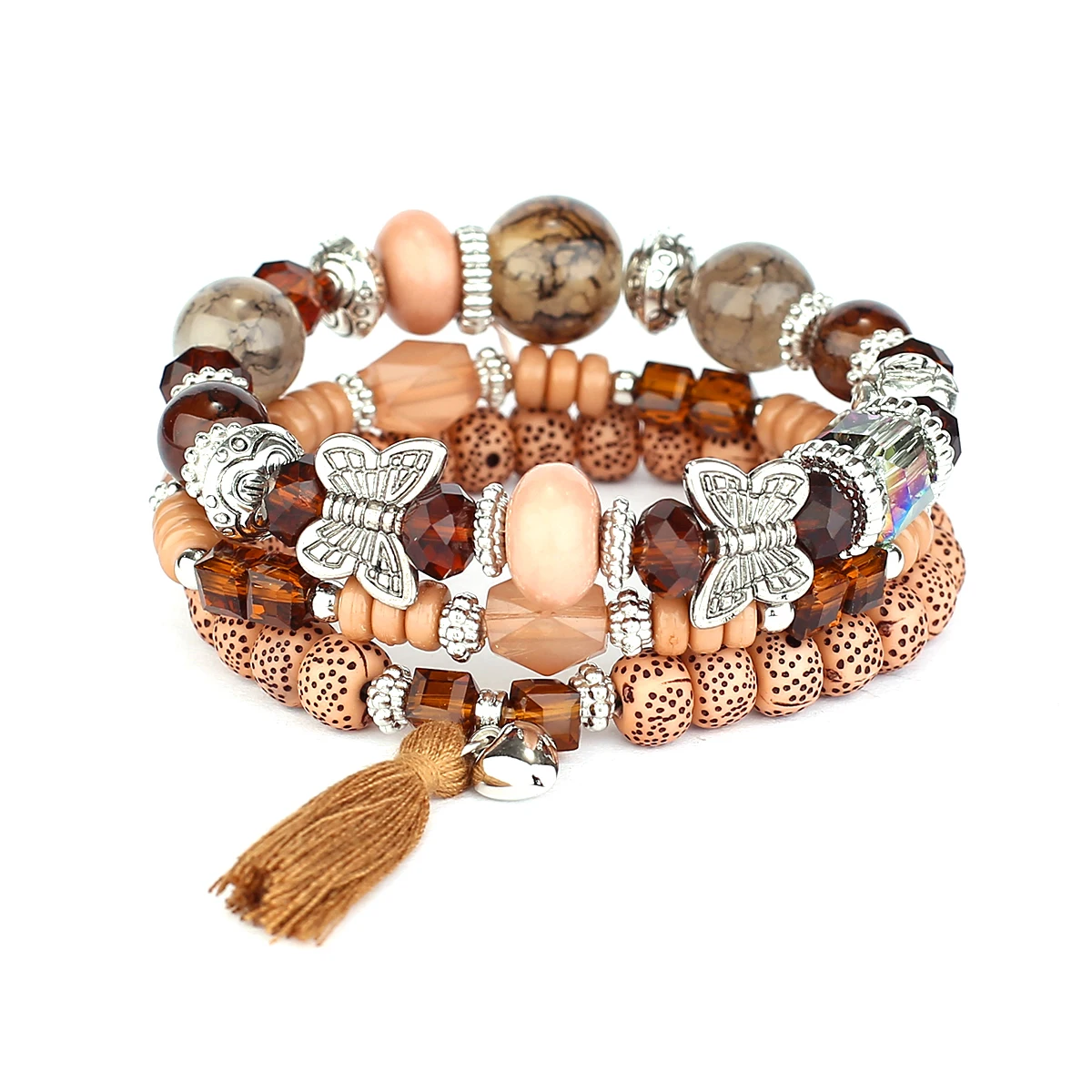 

Hot selling wholesale tassel pendant with simple design sense bracelet butterfly temperament bracelet